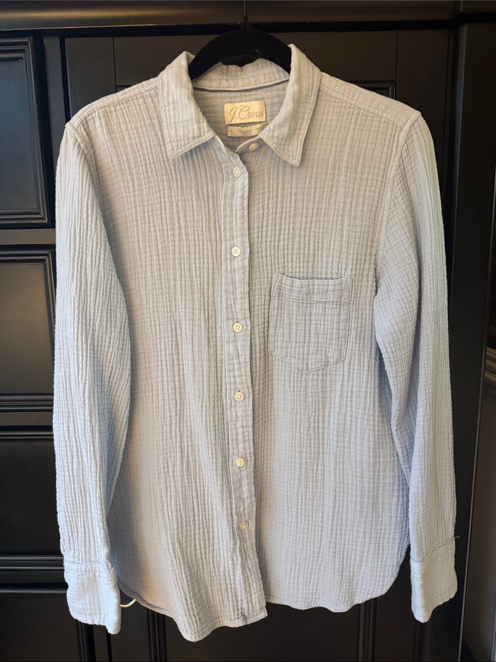 J. Crew Light Blue Cotton Gauze Button-Down Shirt